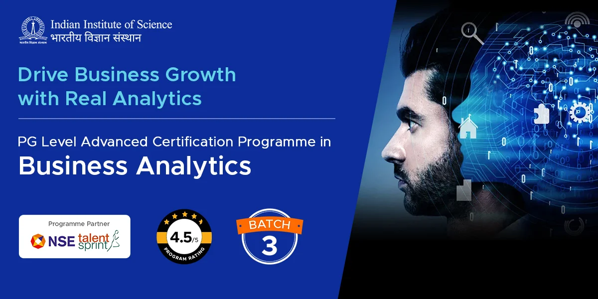 Business Analytics Course: PG Level Certification at IISc